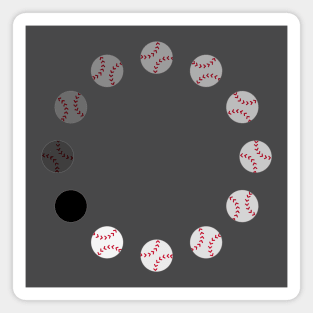 baseball spinning circle Magnet